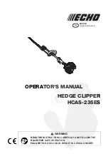 Предварительный просмотр 1 страницы Echo hcas-235es Operator'S Manual