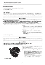 Предварительный просмотр 24 страницы Echo HCAS-236ES-LW Operator'S Manual