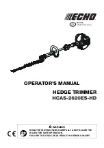 Preview for 3 page of Echo HCAS-2620ES-HD Operator'S Manual