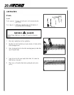 Предварительный просмотр 20 страницы Echo HCR-151 Operator'S Manual