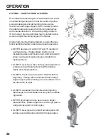 Preview for 22 page of Echo HEDGE CLIPPER Safety Manual