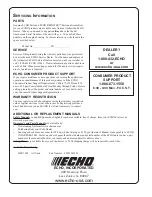 Предварительный просмотр 10 страницы Echo HPP-1890 Operator'S Manual