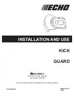 Предварительный просмотр 1 страницы Echo KICK GUARD X7503202102 Installation And Use Manual