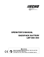 Preview for 1 page of Echo LBP-560-900 Operator'S Manual