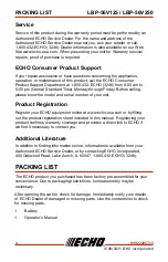 Предварительный просмотр 4 страницы Echo LBP-56V125 Operator'S Manual