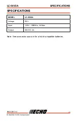 Предварительный просмотр 15 страницы Echo LC-56V2A Operator'S Manual