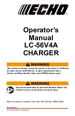 Предварительный просмотр 1 страницы Echo LC-56V4A Operator'S Manual