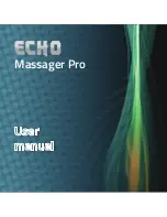 Preview for 1 page of Echo Massager Pro User Manual