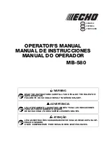 Echo MB-580 Operator'S Manual preview