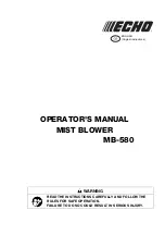 Preview for 3 page of Echo MB-580 Operator'S Manual