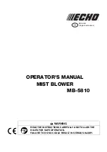 Preview for 3 page of Echo MB-5810 Operator'S Manual