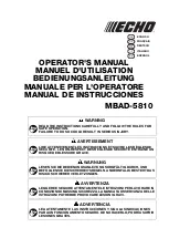 Echo MBAD-5810 Operator'S Manual предпросмотр