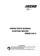 Предварительный просмотр 3 страницы Echo MBAD-5810 Operator'S Manual