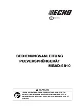 Предварительный просмотр 15 страницы Echo MBAD-5810 Operator'S Manual