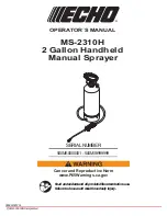 Preview for 1 page of Echo MS-2310H Operator'S Manual