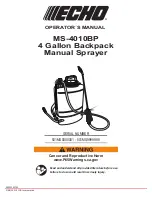 Предварительный просмотр 1 страницы Echo MS-4010BP Operator'S Manual