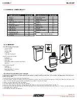 Preview for 8 page of Echo MS-4010BP Operator'S Manual