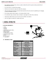 Предварительный просмотр 7 страницы Echo MS-4010BPD Operator'S Manual