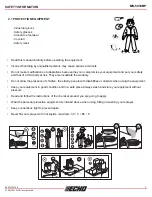 Предварительный просмотр 5 страницы Echo MS-5010BP Operator'S Manual