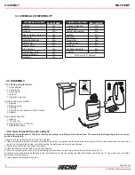 Предварительный просмотр 8 страницы Echo MS-5010BP Operator'S Manual