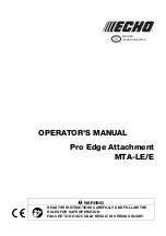 Предварительный просмотр 3 страницы Echo MTA-LE/E Operator'S Manual
