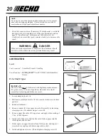 Предварительный просмотр 20 страницы Echo PAS-260 PRO - 01-07 Operator'S Manual