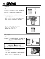 Предварительный просмотр 16 страницы Echo PAS-260 PRO - 02-03 Operator'S Manual