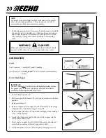 Предварительный просмотр 20 страницы Echo PAS-260 PRO - 02-03 Operator'S Manual