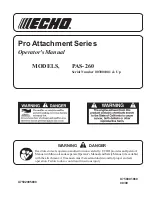 Preview for 1 page of Echo PAS-260 PRO - 08-00 Operator'S Manual