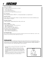 Предварительный просмотр 4 страницы Echo PAS-260 PRO - 09-05 Operator'S Manual