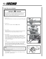 Предварительный просмотр 12 страницы Echo PAS-260 PRO - 09-05 Operator'S Manual