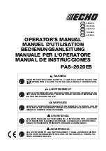 Предварительный просмотр 1 страницы Echo PAS-2620ES Operator'S Manual