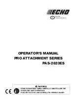 Preview for 3 page of Echo PAS-2620ES Operator'S Manual