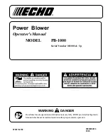 Предварительный просмотр 1 страницы Echo PB-1000 Operator'S Manual