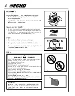 Preview for 4 page of Echo PB-1000 Operator'S Manual