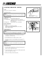 Preview for 20 page of Echo PB-1000 Operator'S Manual