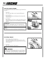 Preview for 12 page of Echo PB-200 - 02-09 Operator'S Manual