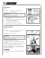 Preview for 16 page of Echo PB-200 - 02-09 Operator'S Manual