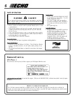 Preview for 6 page of Echo PB-200 - 03-03 Operator'S Manual