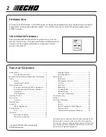 Предварительный просмотр 2 страницы Echo PB-200 - 03-04 Operator'S Manual