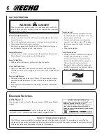 Preview for 6 page of Echo PB-200 - 03-04 Operator'S Manual