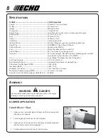 Preview for 8 page of Echo PB-200 - 03-04 Operator'S Manual