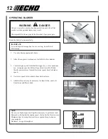 Предварительный просмотр 12 страницы Echo PB-200 - 03-04 Operator'S Manual