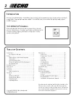 Предварительный просмотр 2 страницы Echo PB-200 - 12-05 Operator'S Manual