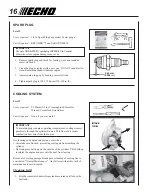 Preview for 16 page of Echo PB-200 - 12-05 Operator'S Manual