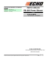 Echo PB-200 - PARTS CATALOG SERIAL NUMBER... Parts Catalog preview