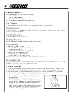 Preview for 4 page of Echo PB-200 Operator'S Manual