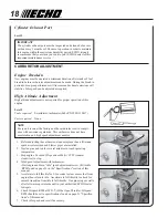 Предварительный просмотр 18 страницы Echo PB-200 Operator'S Manual