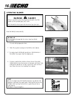 Preview for 16 page of Echo PB-201 - Operator'S Manual