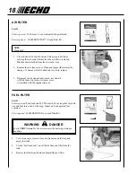 Preview for 18 page of Echo PB-201 - Operator'S Manual